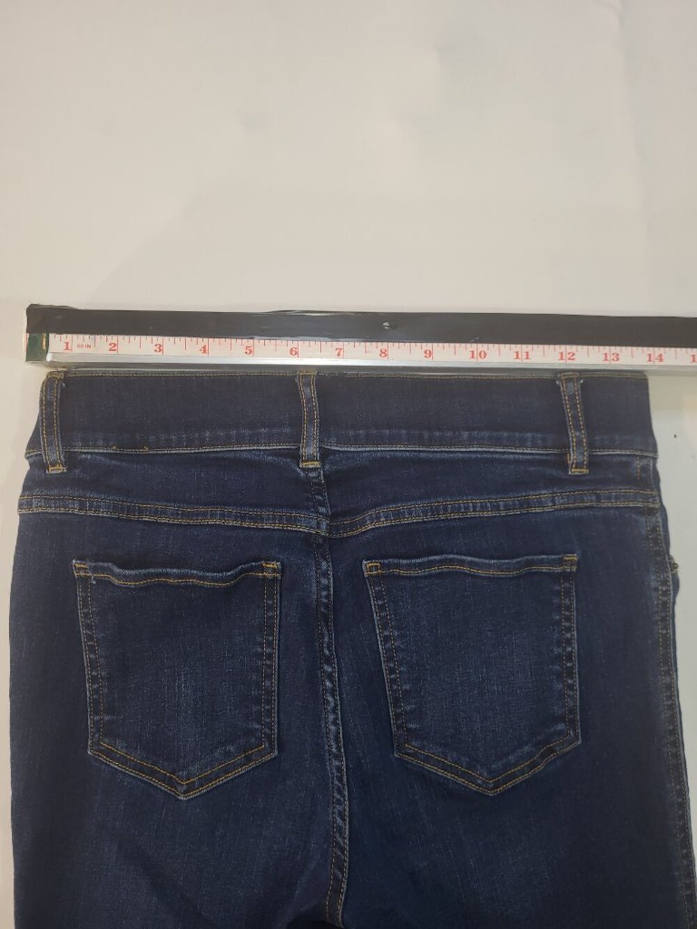 SPANX Flare Jeans Women Small Dark Blue Pull On Stretch Denim Shaping - Picture 5 of 8
